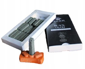 Kadzidełka Aromatika cegiełki Czarne Drewno + podstawka 15szt