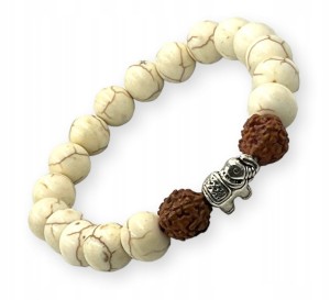 Bransoletka z kamieni naturalnych Howlit 17cm