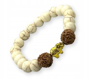 Bransoletka z kamieni naturalnych Howlit 17cm