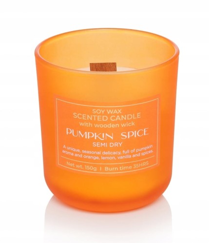 Świeca z drewnianym knotem Pumpkin Spice 150g