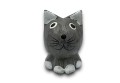 Figurka mały Kot z drewna szary 6cm