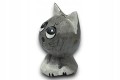 Figurka Kot z drewna szary 8cm