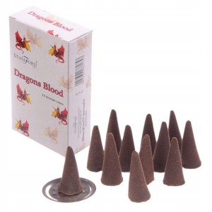 Kadzidełka stożkowe Smocza Krew 15szt Stamford