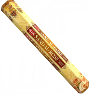 Kadzidełka długie Sandał Róża 20szt Hem