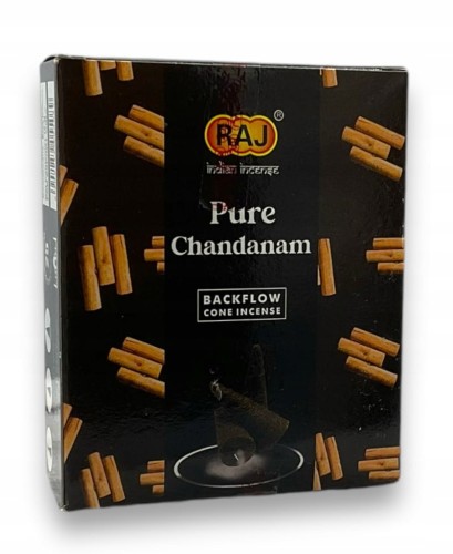 Kadzidełka stożkowe Backflow Chandanam 10szt RAJ