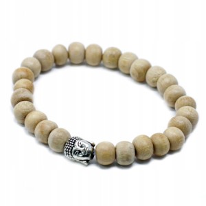Bransoletka z drewna Sandałowego z Buddą
