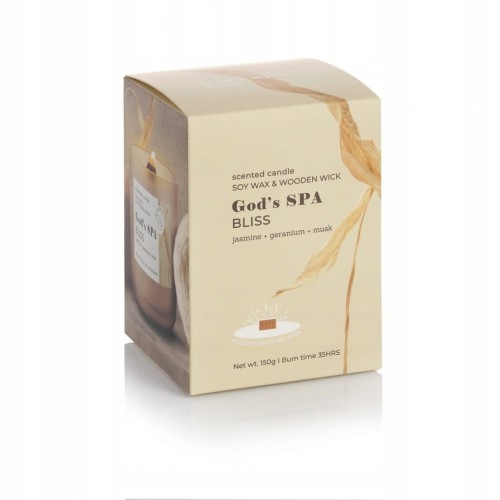 Świeca z drewnianym knotem God's Spa Bliss 150g