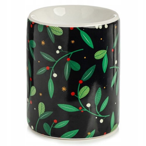 Ceramiczny kominek Jemioła i Zimowe Jagody 10cm