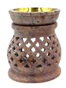 Mały Kominek z kamienia do olejków i wosków 8cm