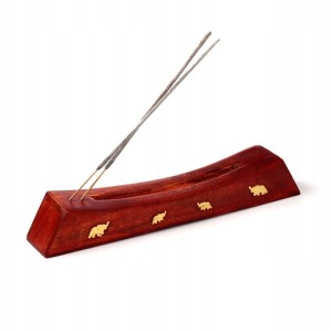 Podstawek na kadzidła z drzewa mango Słoń 30cm