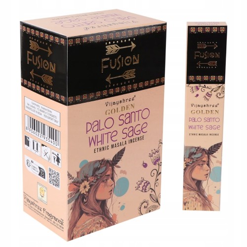 Kadzidełka etniczne Golden Fusion Palo Santo Biała Szałwia 15g