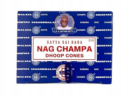 Kadzidełka Stożkowe Nag Champa SATYA 12szt Mumbai
