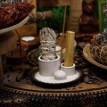 Podstawka na Palo Santo i Pęczki Biało Czarna
