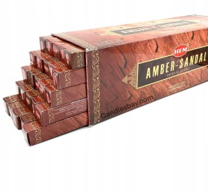 Kadzidełka indyjskie Hem Amber Sandal 200szt