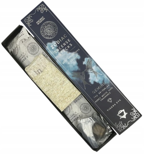 Kadzidełka zodiakalne Bliźnięta 20szt - Miód Biała Szałwia i Tygrysie Oko