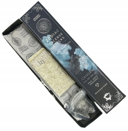 Kadzidełka zodiakalne Rak 20szt - Palo Santo i Kamień Księżycowy