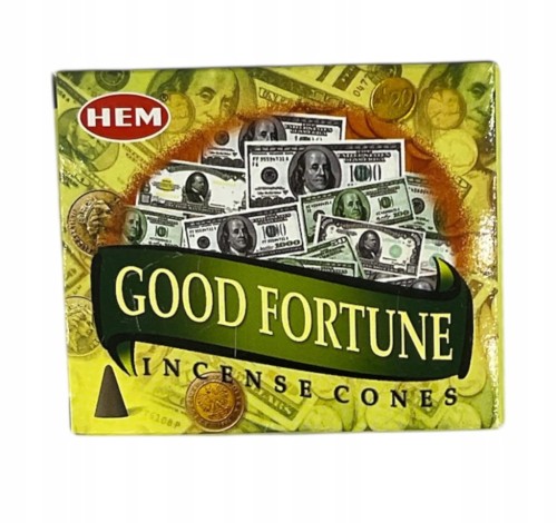 Kadzidełka stożkowe Good Fortune HEM 10szt