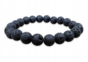 Bransoletka z kamieni Lawowych 8mm