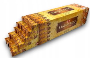 Kadzidełka indyjskie Hem Sandał Róża 200szt