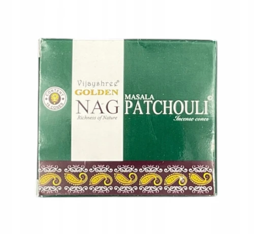 Kadzidełka stożkowe Golden Nag - Paczula 24g