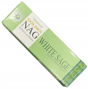 Kadzidełka zapachowe dhoop Golden Nag - Biała Szałwia 10szt