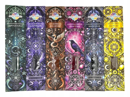 Kadzidełka Witch Whisper Sacred Elements 6 zapachów 60szt