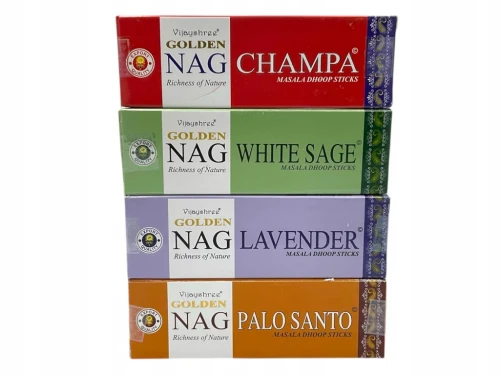Kadzidełka dhoop Golden Nag zestaw 4 zapachów mix