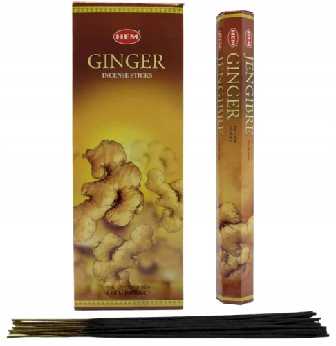 Kadzidełka indyjskie Ginger Imbir 20szt HEM