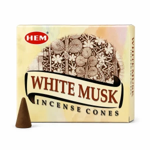 Kadzidła stożkowe White Musk Hem 10szt