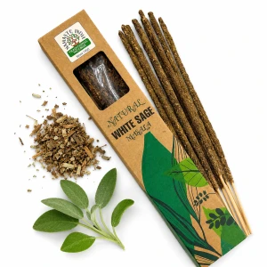 Naturalne Botaniczne Kadzidełka Biała Szałwia