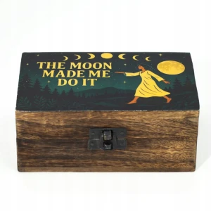 Drewniane Emaliowane Pudełko The Moon Made Me Do It 15x10x6cm