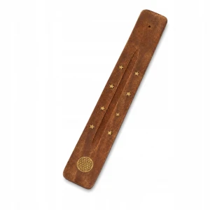 Drewniana podstawka pod kadzidełka Kwiat Życia 26cm