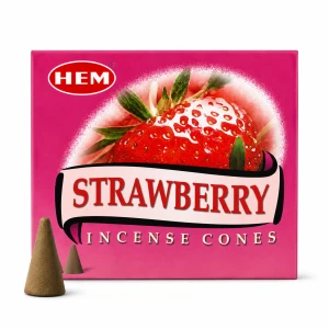 Kadzidełka stożkowe Strawberry Truskawka HEM 10szt
