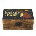 Drewniane Emaliowane Pudełko Cosmic Babe 15x10x6cm