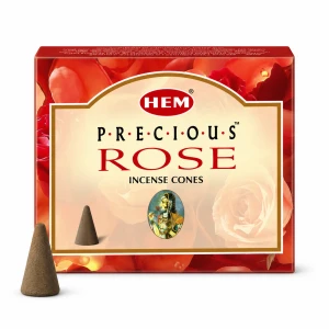 Kadzidełka stożkowe Róża Rose Hem 10szt