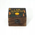 Drewniane Emaliowane Pudełko I am Magical 10x10x6cm