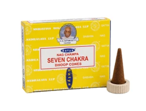 Kadzidełka Stożkowe Seven Chakra SATYA 12szt