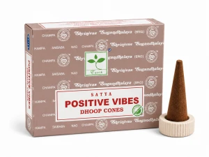 Kadzidełka Stożkowe Positive Vibes SATYA 12szt