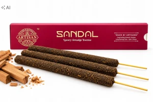 Grube Kadzidełka Rzemieślnicze Artisan Sandałowiec 3szt