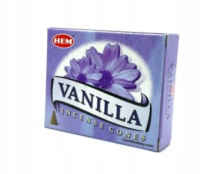 Kadzidełka stożkowe Wanilia Hem 10szt