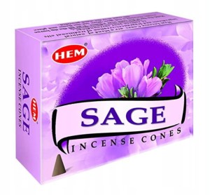 Kadzidełka stożkowe Sage Szałwia Hem 10szt